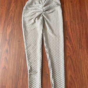 Textured Gray Leggings
